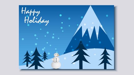 Happy holidays postcard. Merry christmas. Happy new year. Winter background design. Eps10 vector