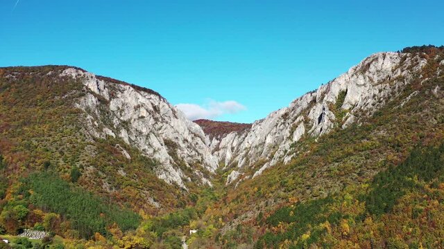 Aerial view of Zadielska dolina valley in Slovakia