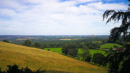 Fototapeta premium View from top of hill in daylight