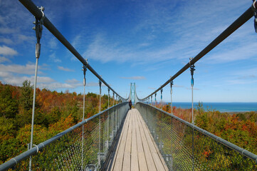 Suspension bridge at Blue Mountain Scenic Caves