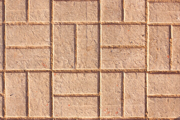 concrete tile walkway, top view