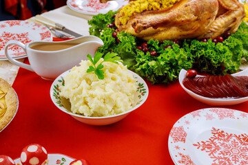 Traditional food for Christmas or Thanksgiving Day.