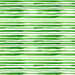 Seamless pattern. Watercolor green stripes. Background.