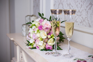 wedding bouquet in a vase