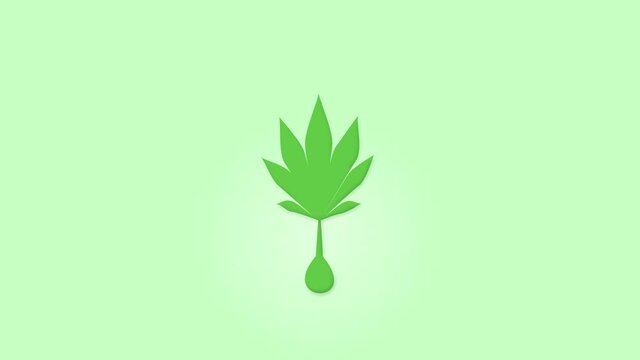 2D animation of marijuana bud extracted in to CBDa oil.