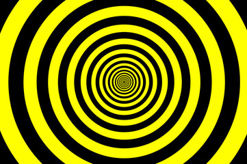 Concentric circle elements pattern, Black and yellow color ring, Circle spin target,