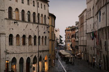 Ancient palaces in the square 4 November, Perugia