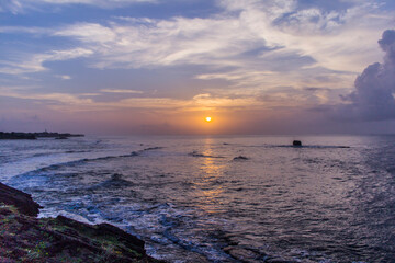 Sunrise at a Diu beach