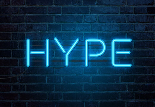 Hype neon sign