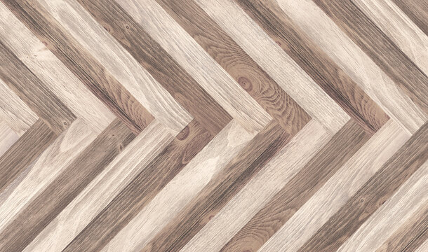Vintage wooden wall with chevron pattern. Wooden boards texture for background. 