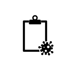 Coronavirus testing symbol. Virus test icon isolated on white background