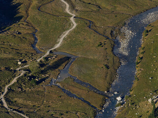 Views of parts of the Ordesa valley from the viewpoints, Aragonese Pyrenees, Spain