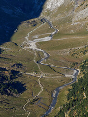 Views of parts of the Ordesa valley from the viewpoints, Aragonese Pyrenees, Spain