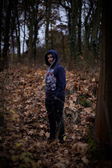 Naklejka premium A nice boy posing in wild Nature 