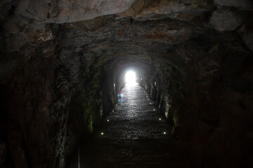 A light in the end of a tunnel. Pyatigorsk. Stavropol region. Russia