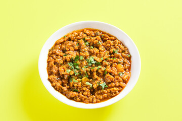 Keema curry in bowl