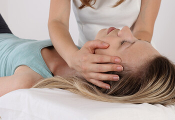 Reiki healing treatment , alternative medicine concept.