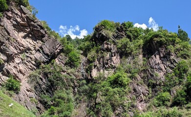 Mountain in clear sky