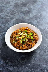 Keema curry in bowl