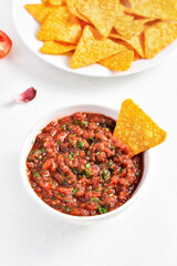 Tomato salsa in bowl
