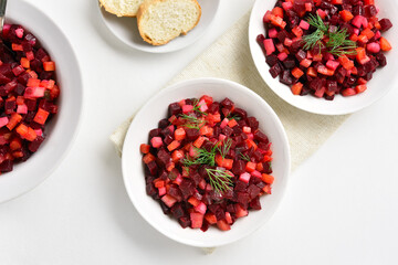 Beet salad in bowl