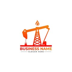 HVAC, oil, gas, air condition and heating logo