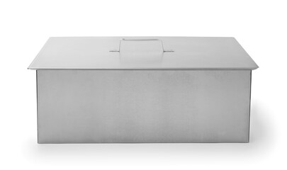 Steel smoker box isolated.