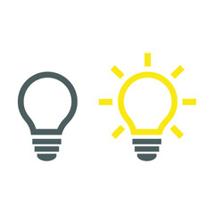 Set of light bulb icons. Concept of idea. Vector illustration.