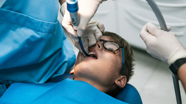 Young Boy in Dental Clinic