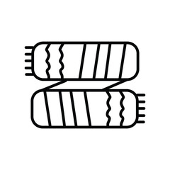 Neckwear scarf winter season clothing line icon