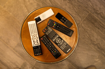 A bunch of too many remote controls for home entertainment - Remote control overload