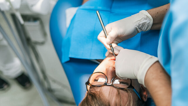 Young Boy During Checkup in Dentist
