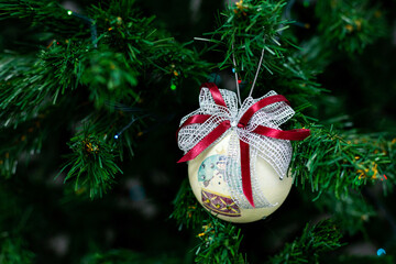 Christmas decoration. Close up. Christmas background