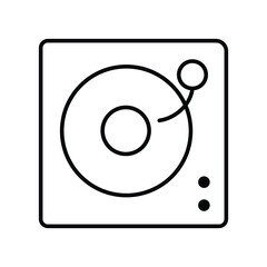Vynil Music Vintage System line icon