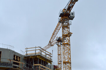 Fototapeta na wymiar construction site. lifting cranes