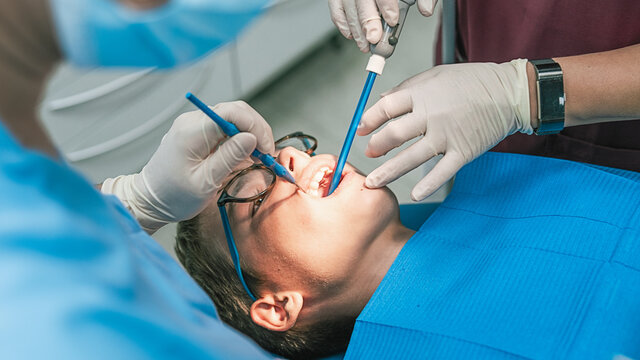 Young Boy in Dental Clinic