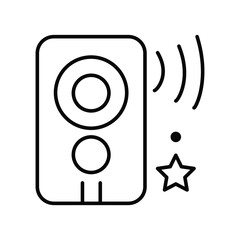 Speaker Wifi Bluetooth line icon