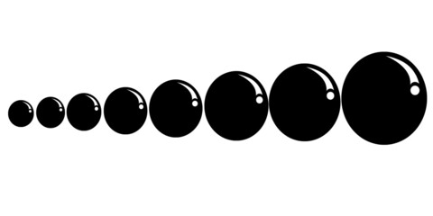 3d rendered illustration of a black and white spiral