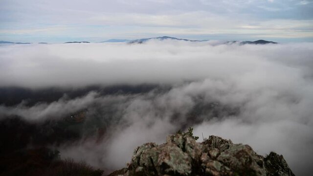 Time Lapse - A view of Sivec mountains in Ruzin locality in Slovakia