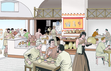 Ancient Rome - A taberna for refreshment