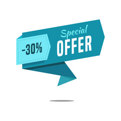 Sale speech bubble banner special offer discount design template