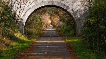 old stone bridge in the park