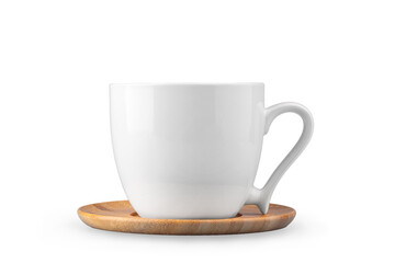 white coffee Cup and saucer included, isolate