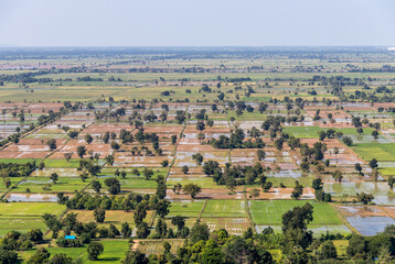 Paysage rural à Battambang, Cambodge