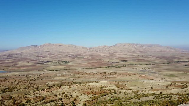 Barren landscape of eastern anatolia in Mardin, Turkey