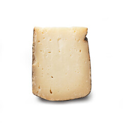 Typical italian cheese, Sicilian cheese, Tuma Persa isolated on white