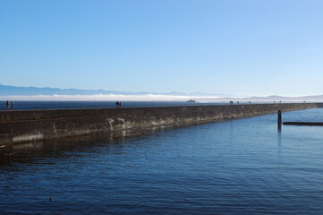 Fototapeta na wymiar Ogden point breakwater Victoria Harbour