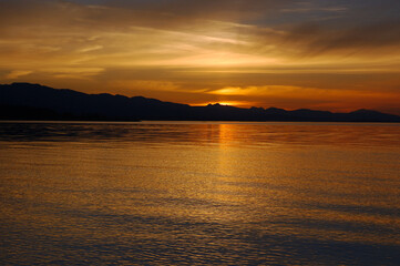 Obraz premium Sunset at Qualicum Beach Vancouver Island