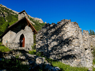 Fototapeta na wymiar Le Val d'Escreins Vars (Hautes-Alpes) Queyras Park
