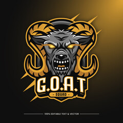 Head goat mascot illustration